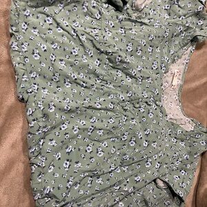 Floral Green Women's Top